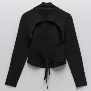 NWT Zara Mock Neck/Open Back